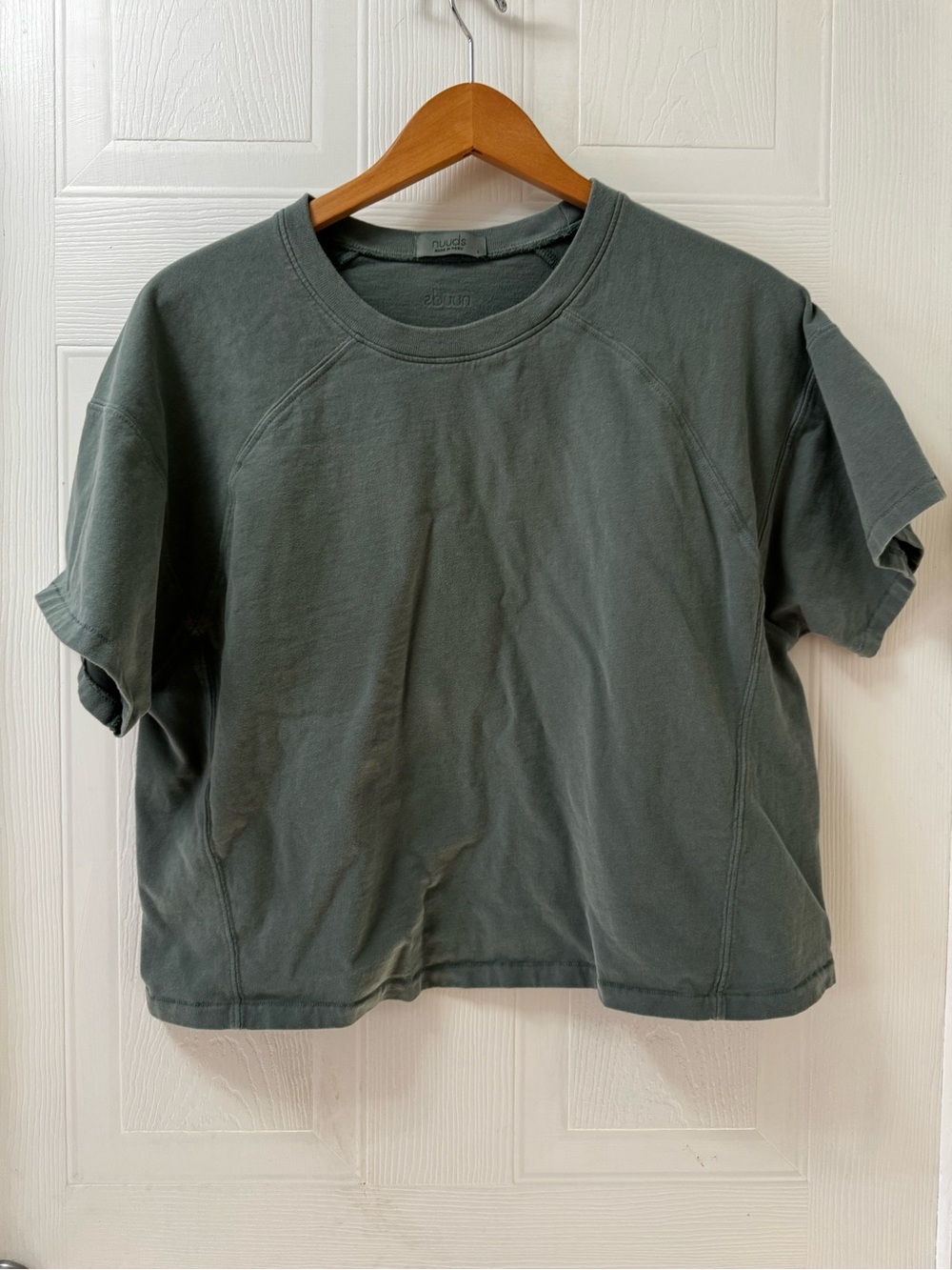 nuuds Olive Green Short-Sleeve Relaxed Crew Tee